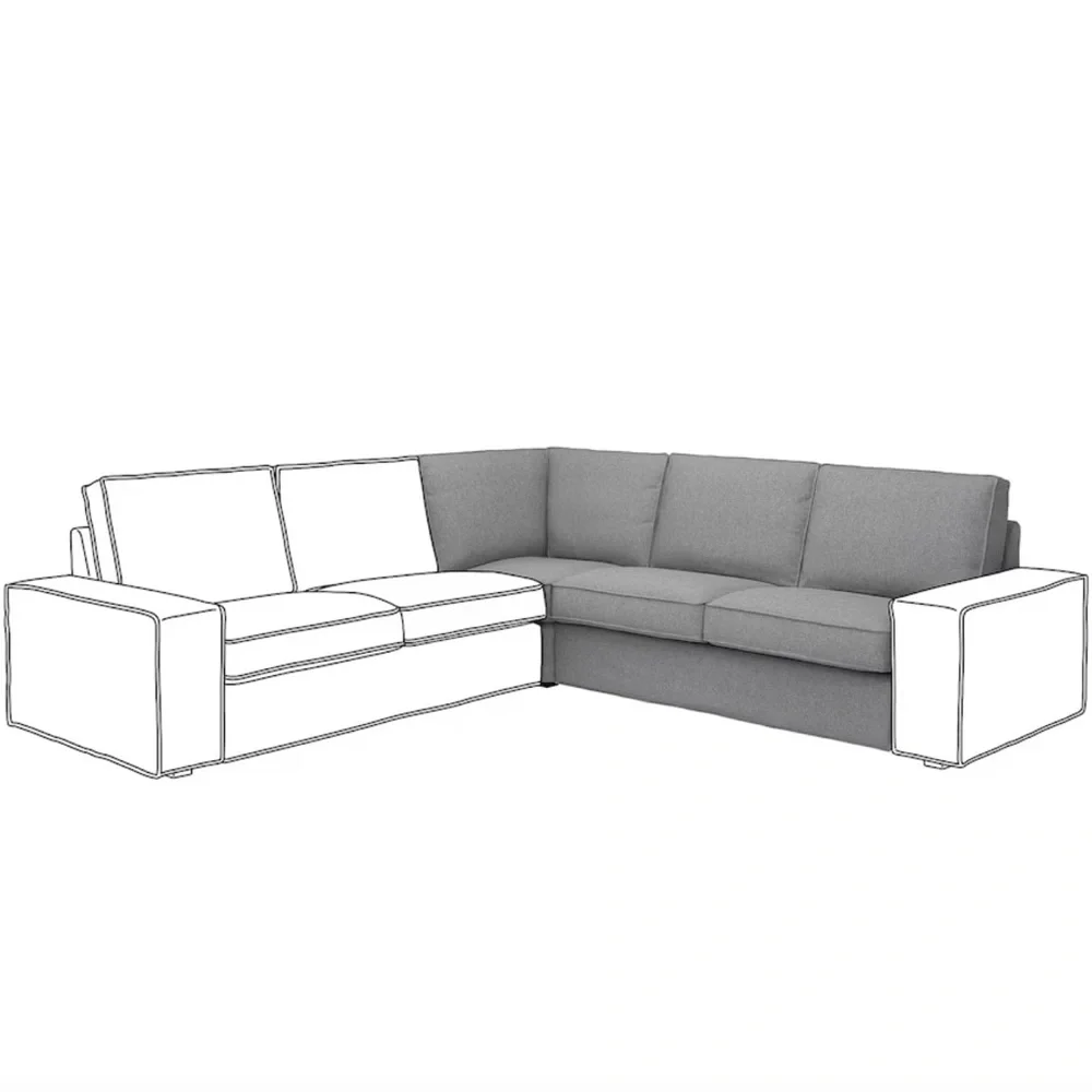 IKEA KIVIK 805.269.18 Cover for corner section, Tibbleby beige/gray